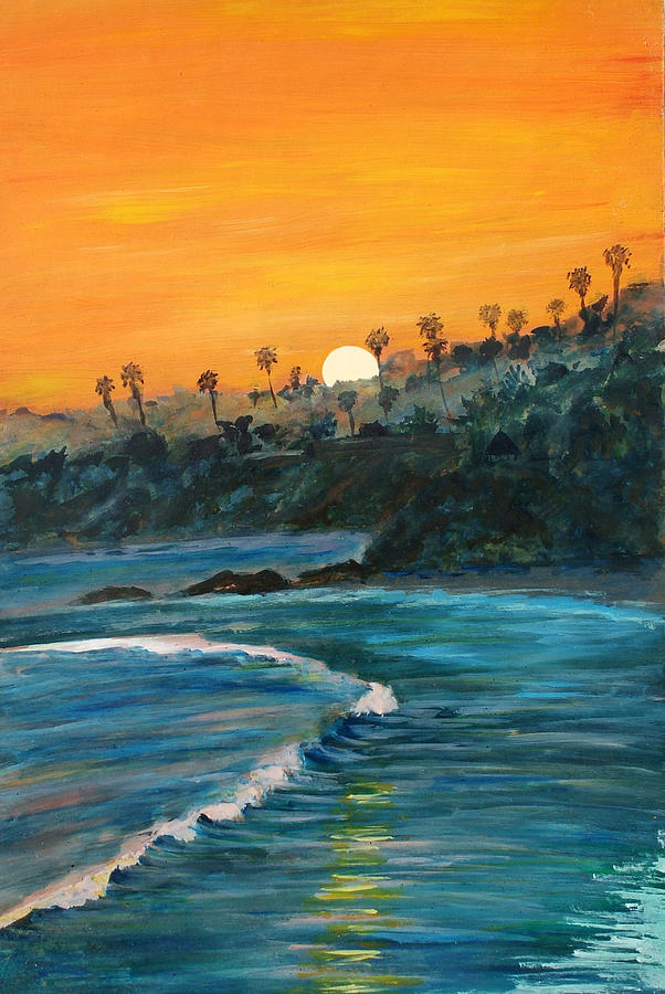 Setting Sun Over Laguna Painting by John Loyd Rushing