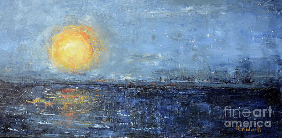 Setting Sun Painting by Patricia Caldwell