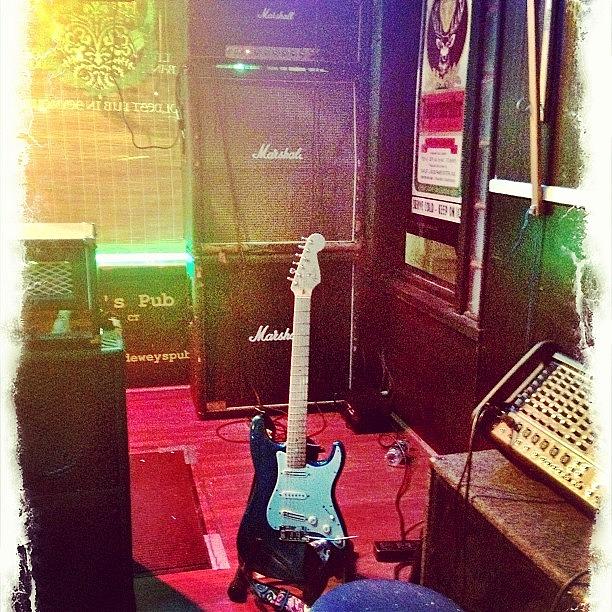 Music Photograph - Setting Up The Gear For A Gig #gig by Mae Coy