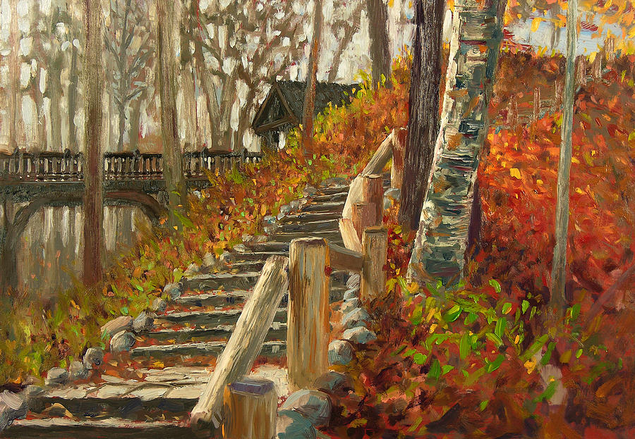 Plein Air Painting - Seven Bridges by Anthony Sell Plein Air Painting - Seven Bridges by Anthony Sell