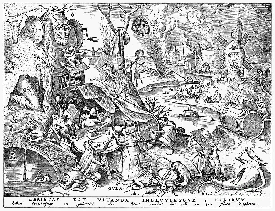 Seven Deadly Sins, 1557 Photograph by Granger