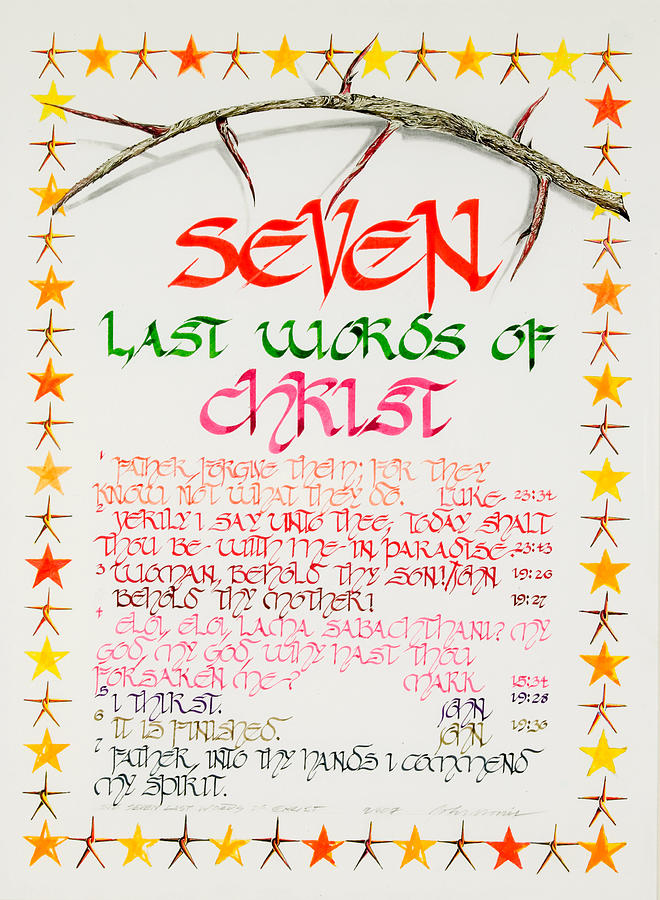 Jesus Christ Mixed Media - Seven Last Words of Christ by John Morris