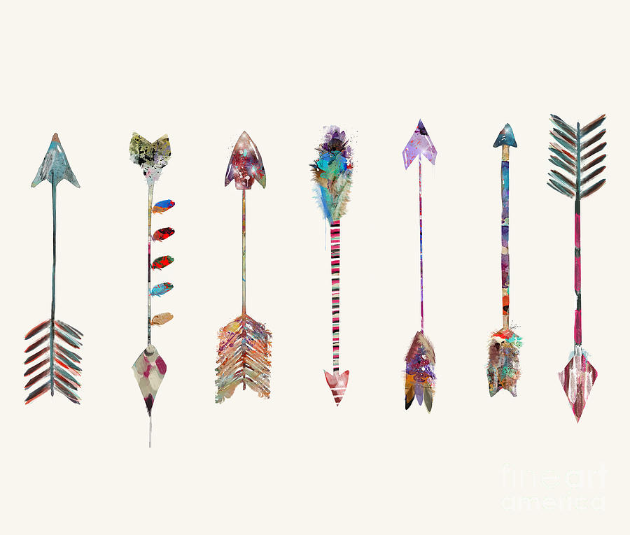 Arrows Painting - Seven Little Arrows by Bri Buckley Arrows Painting - Seven Little Arrows by Bri Buckley