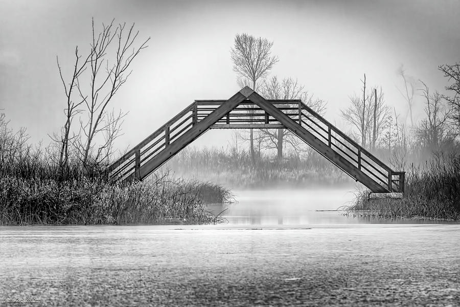 Seven Ponds A Frame Bridge BW Photograph by LeeAnn McLaneGoetz McLaneGoetzStudioLLCcom