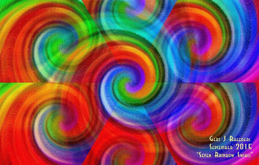 Seven Rainbow Swirls H A Painting