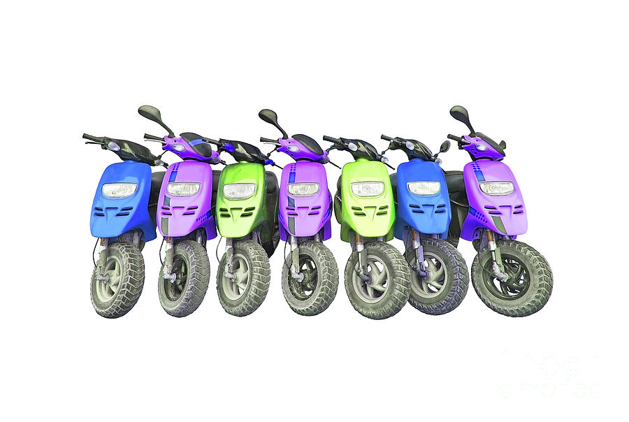 Seven Scooters Photograph