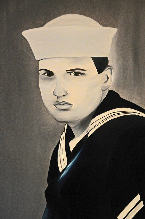 Seventeen Year Old Sailor in the 1950s Painting by Bridgette Symanski ...