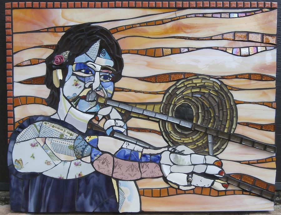 Music Painting - Seventh Position, mosaic by Gila Rayberg