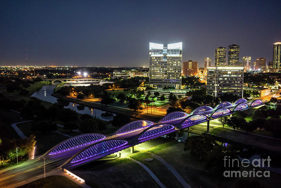Fort Worth Photograph - Fort Worth Seventh Street Bridge Over the Trinity River by Bee Creek Photography - Tod and Cynthia