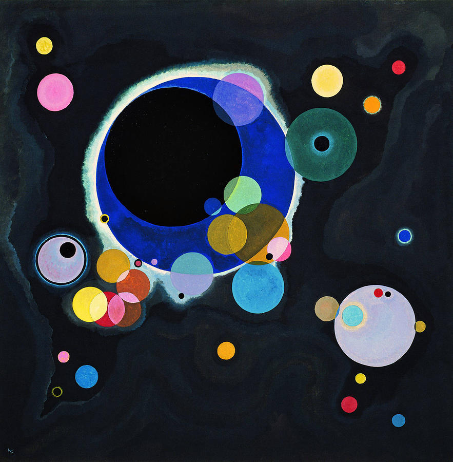 Several Circles Wassily Kandinsky Painting by MotionAge Designs