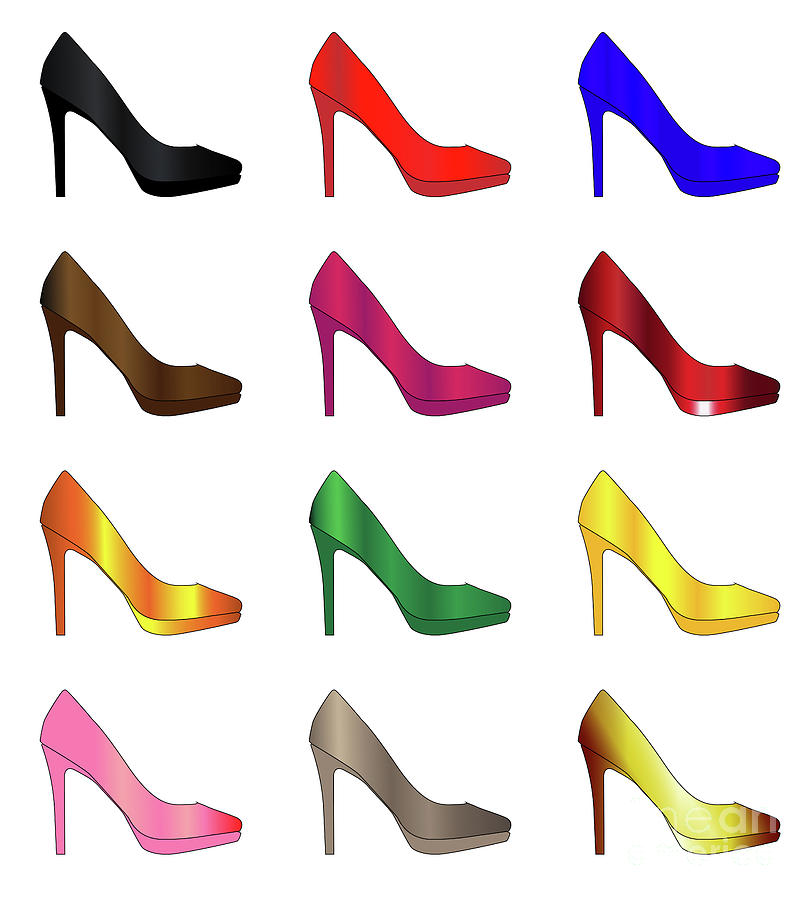 Several STiletto Heel SHoes Digital Art by Bigalbaloo Stock - Fine Art ...