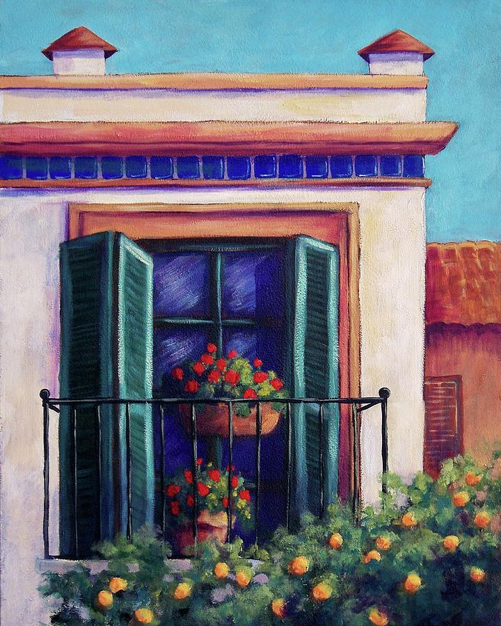 Flower Painting - Sevilla Balconny by Candy Mayer