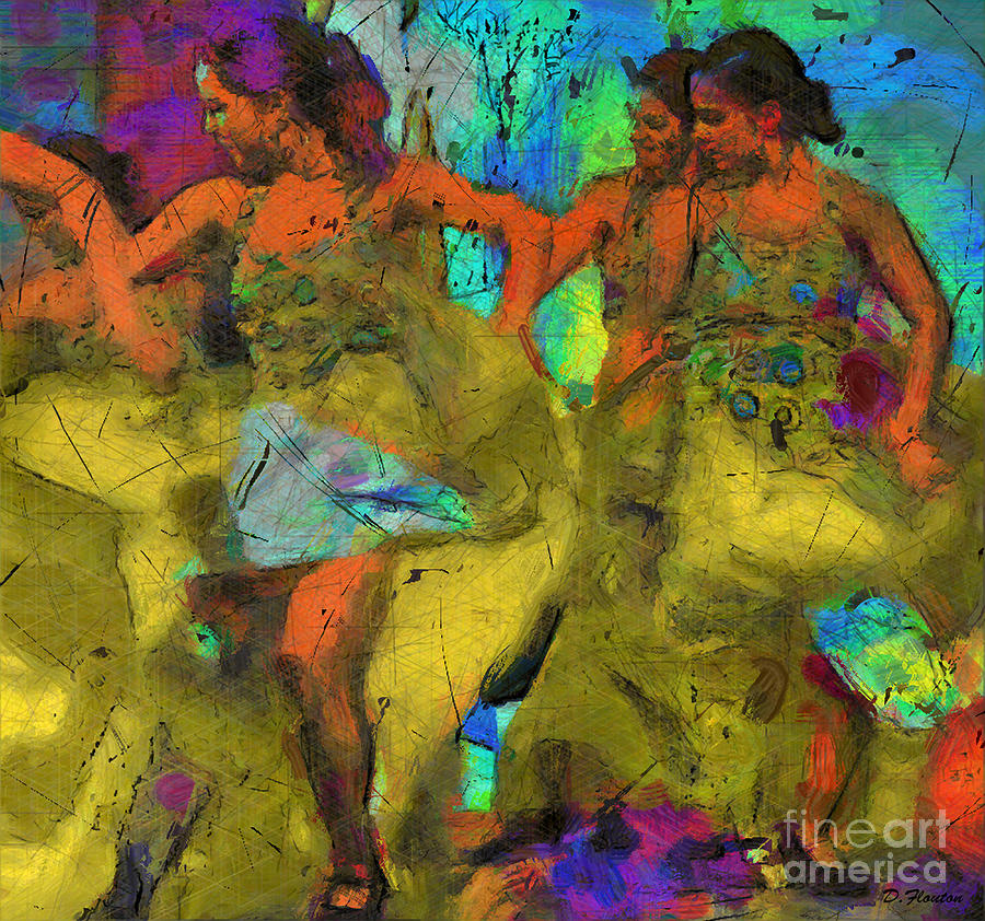 Dancers Digital Art - Sevillanas by Dee Flouton