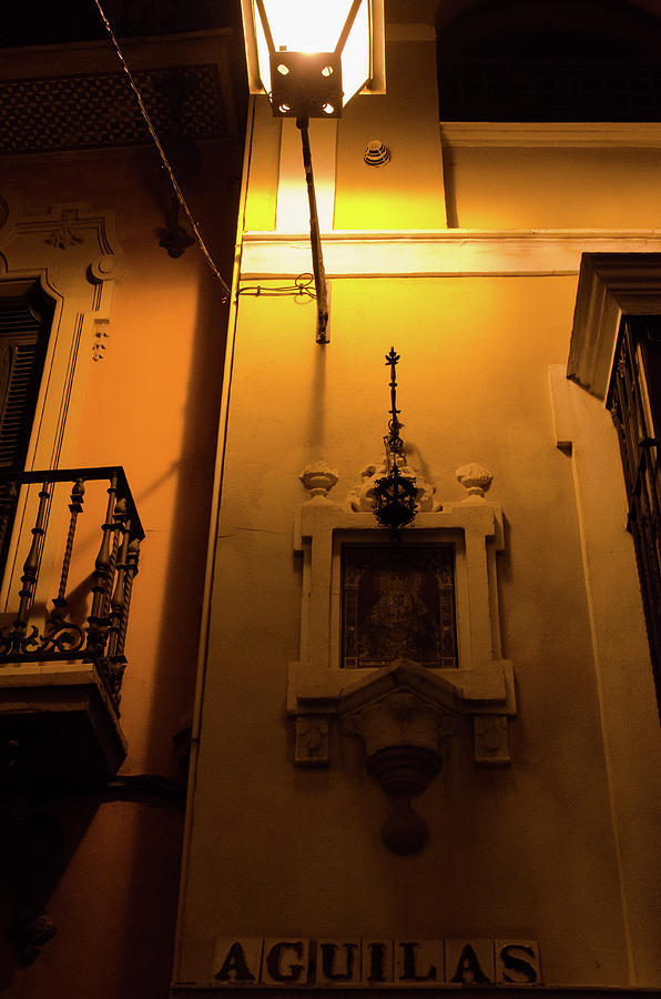 Seville at Night - Calle Aguilas Photograph by AM FineArtPrints