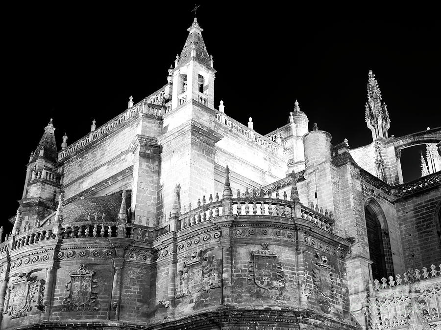 Seville Cathedral at Night Photograph by John Rizzuto