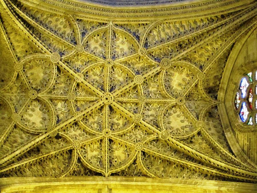 Seville Cathedral Ceiling II Spain Photograph by John Shiron