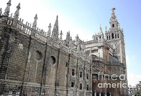 Seville Cathedral XII Giralda Tower Spain Photograph by John Shiron