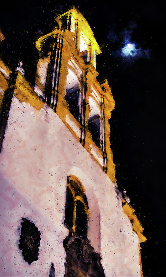 Seville, Church of Santa Cruz - 02 Painting by AM FineArtPrints