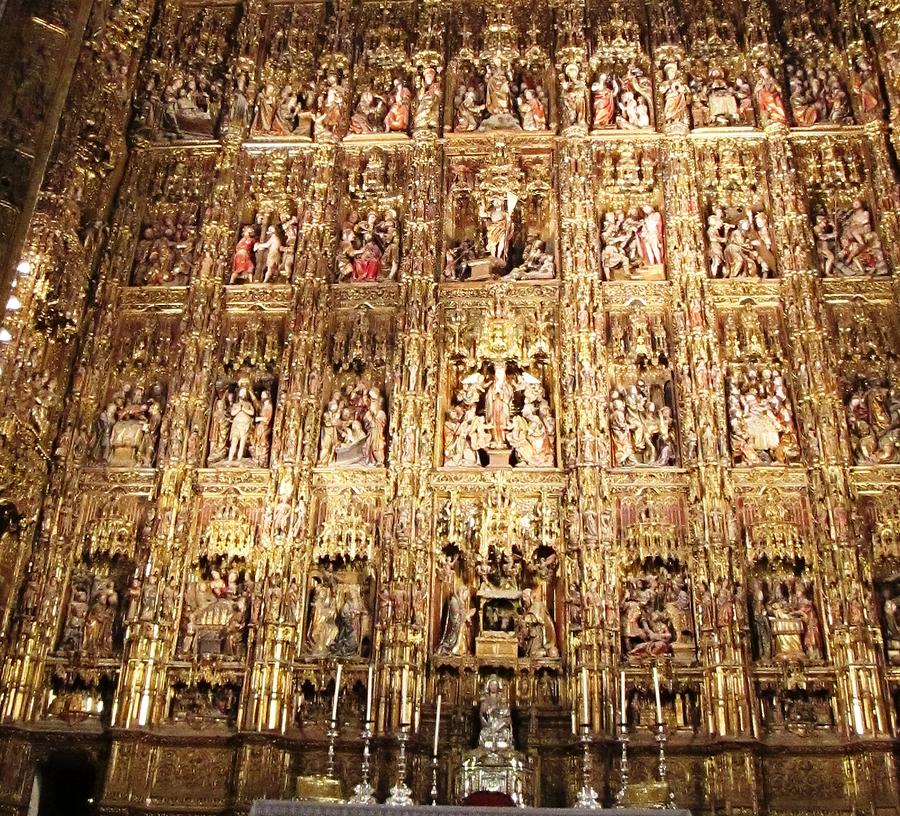 Seville Golden Wall Cathedral Spain Photograph by John Shiron