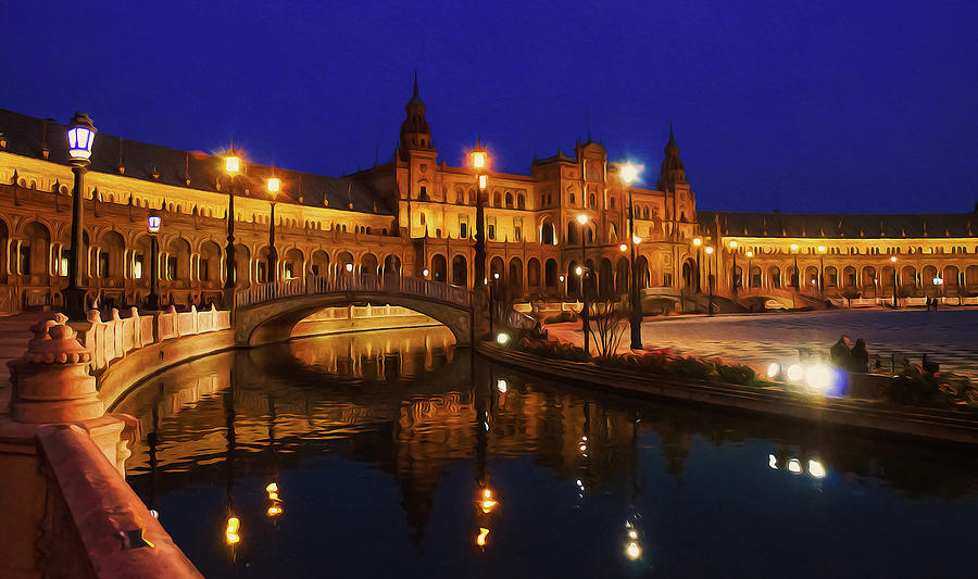 Seville, Magical lights Painting by AM FineArtPrints