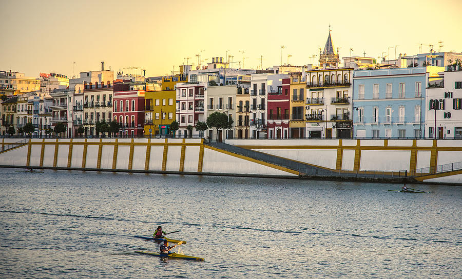 Seville - Sunset in Calle Betis Photograph by AM FineArtPrints