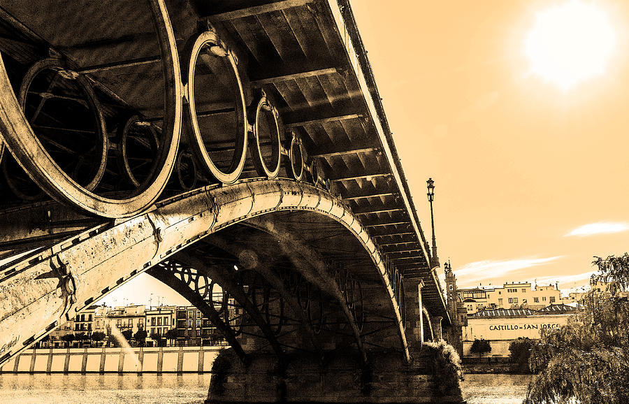 Seville - Triana bridge vintage Photograph by AM FineArtPrints