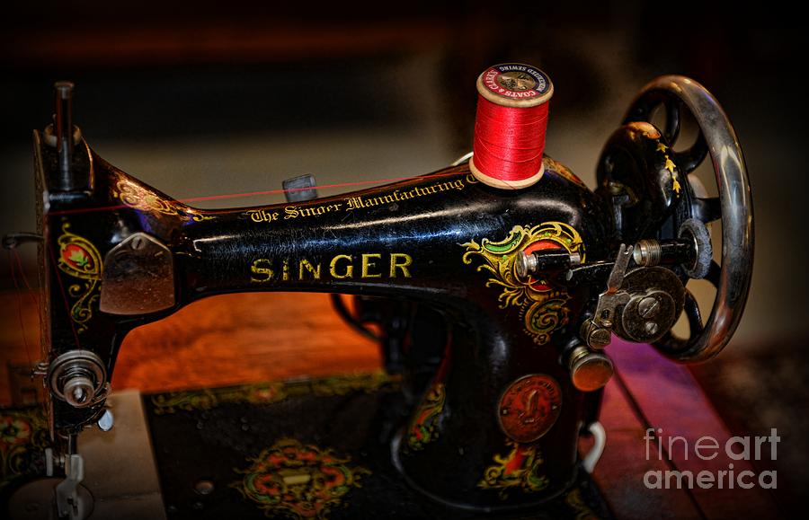Pattern Photograph - Sewing Machine - Singer Sewing Machine by Paul Ward