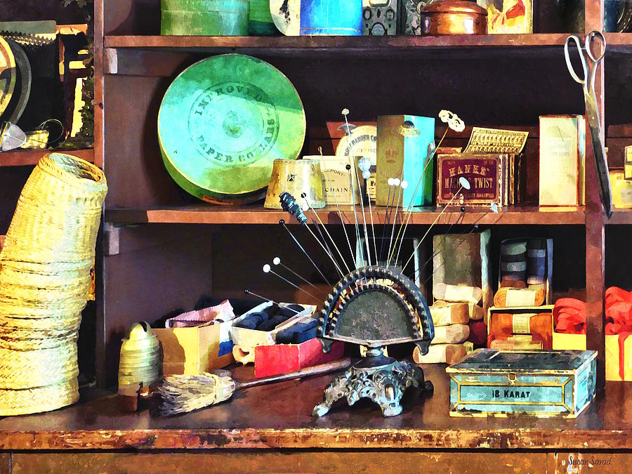 Sewing Supplies in General Store Photograph by Susan Savad