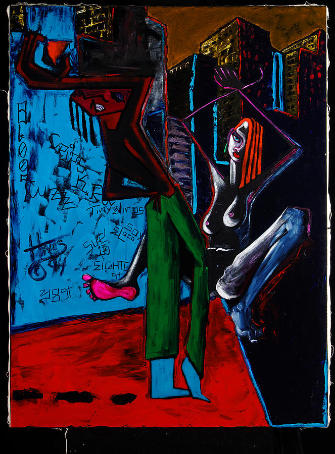 Sex in City 48x36 Painting by Hans Magden