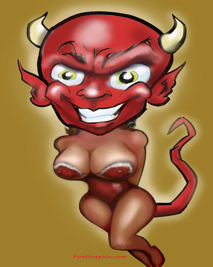 Sexy Little She Devil Digital Art by Kevin Middleton