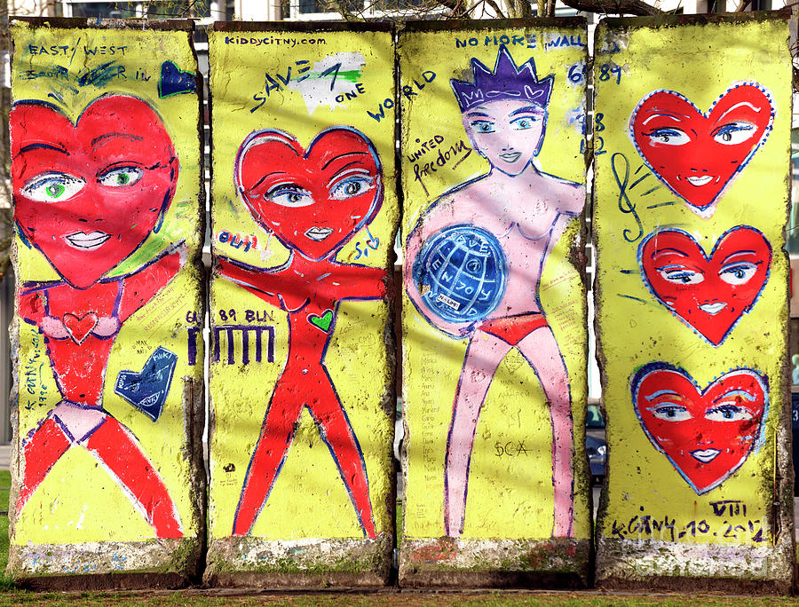 Sexy Time at the Berlin Wall Photograph by John Rizzuto
