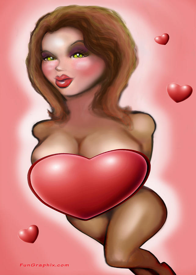 Sexy Valentines Day Wish Painting by Kevin Middleton