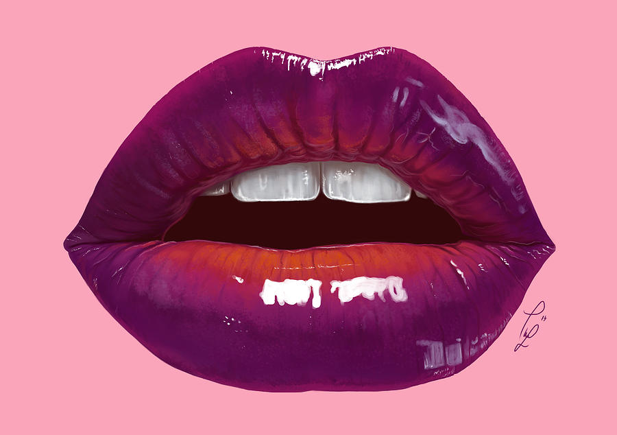 Sexy Lips Painting - Sexy Woman Lips by Thubakabra.