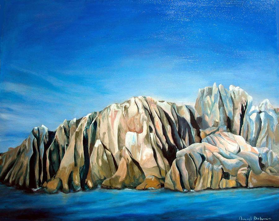 Paysage Painting - Seychelles by Muriel Dolemieux Paysage Painting - Seychelles by Muriel Dolemieux