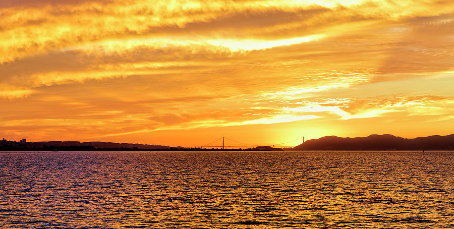 San Francisco Photograph - SF Bay Area Sunset by Her Arts Desire