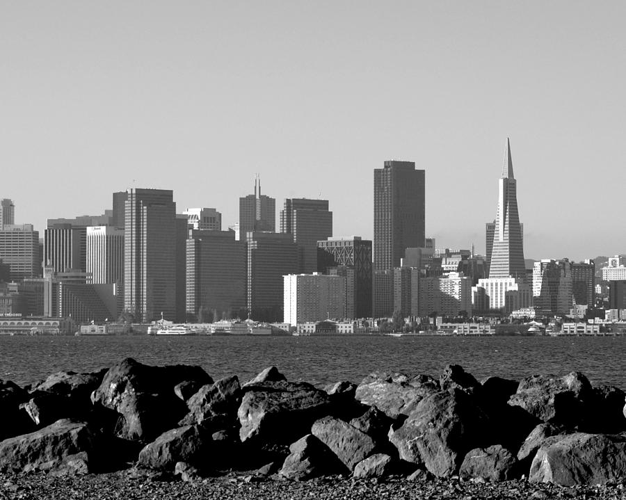 SF Skyline  BW Photograph by Dean Ferreira