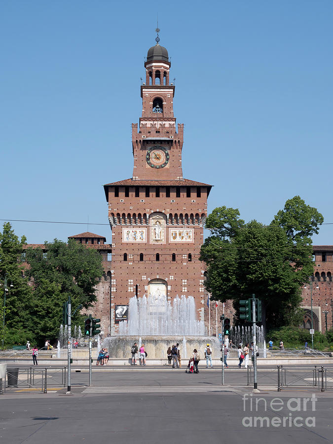 Sforza Castle Torre del Filarete in Milan Italy Photograph by Louise Heusinkveld