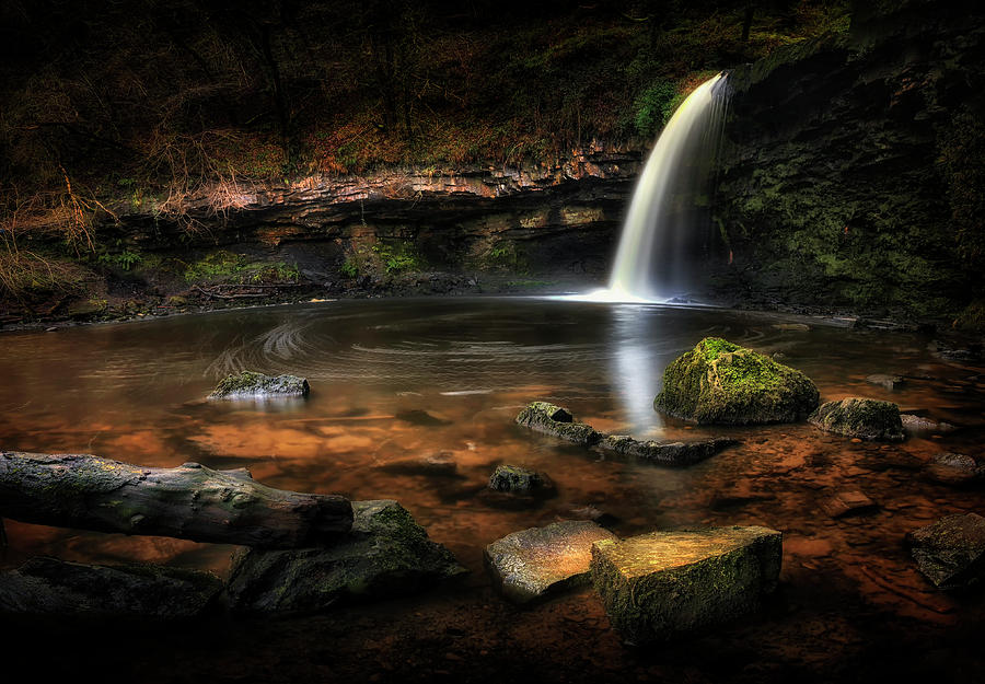 Waterfall Photograph - Sgwd Gwladus waterfall at Pontneddfechan by Leighton Collins