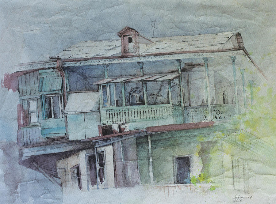 Architecture Painting - Sh. Kavlashvili str. by Anastasia Logvinenko