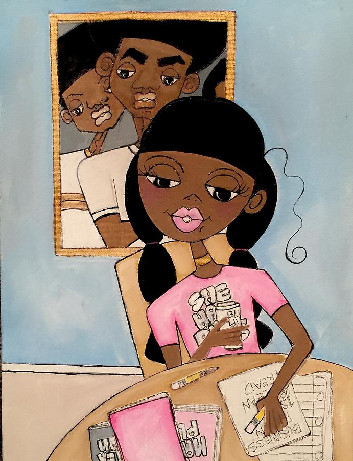 Illustration Painting - She has plans by Deborah Carrie