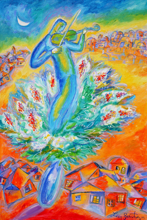 Shabbat Shalom Painting by Leon Zernitsky