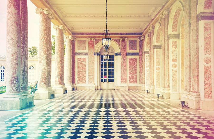 Architecture Photograph - Shabby chic Versailles columns of Grand Trianon by Sandra Rugina