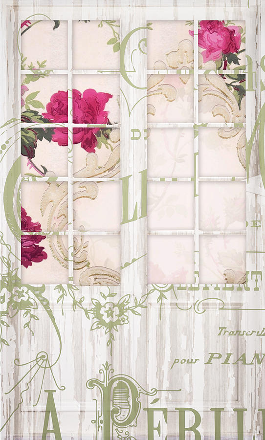 Shabby Cottage French Doors Painting by Mindy Sommers