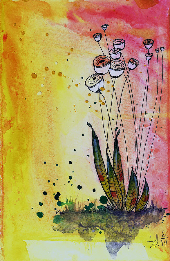 Shades flowers Painting by Tonya Doughty