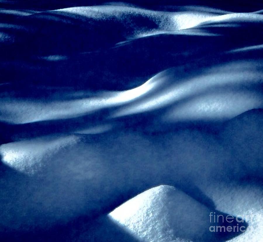 Shades of Blue Snow Photograph by Jennifer Lake