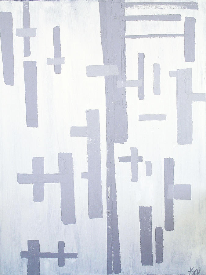 Shades of Gray Painting by Karen Nicholson