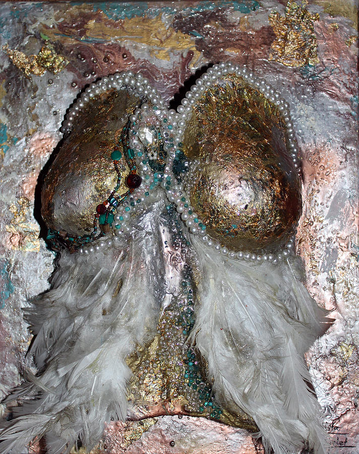 Feather Mixed Media - Shadi - My journey, Supporter by Artista Elisabet