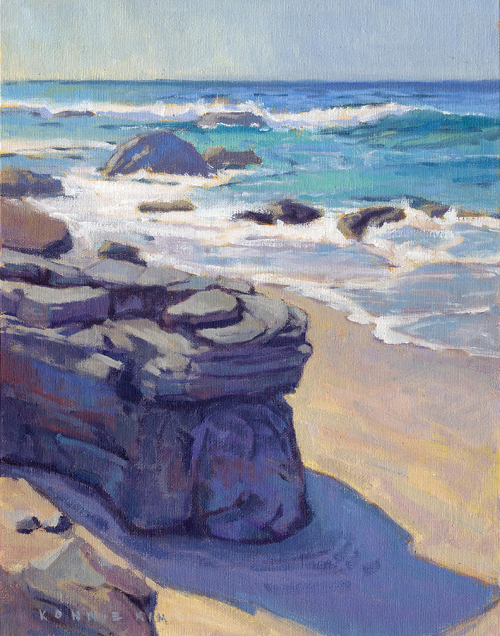 Shadow at Crystal Cove Painting by Konnie Kim