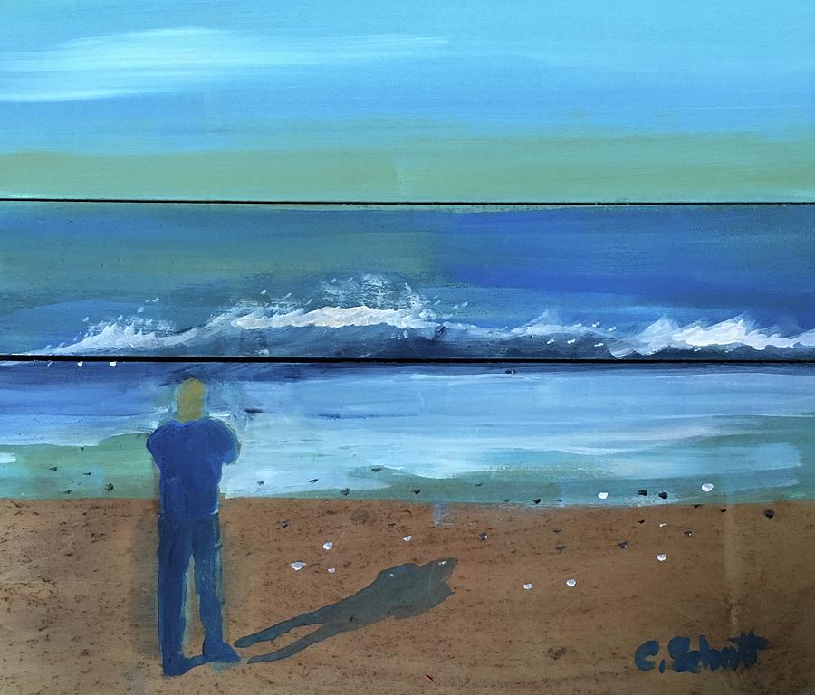Shadow Beach Painting by Christina Schott