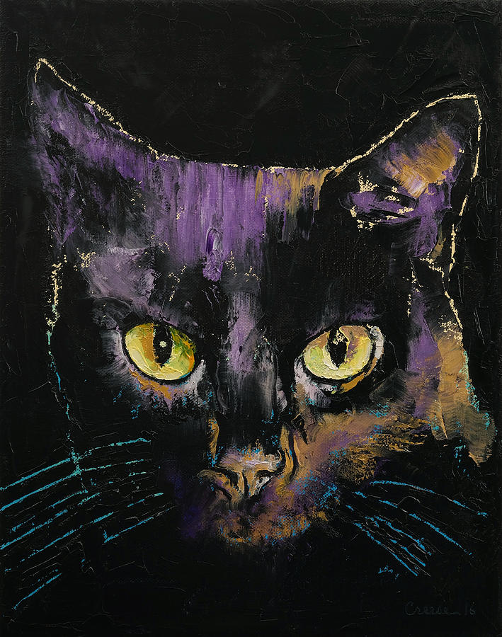 Shadow Cat Painting by Michael Creese